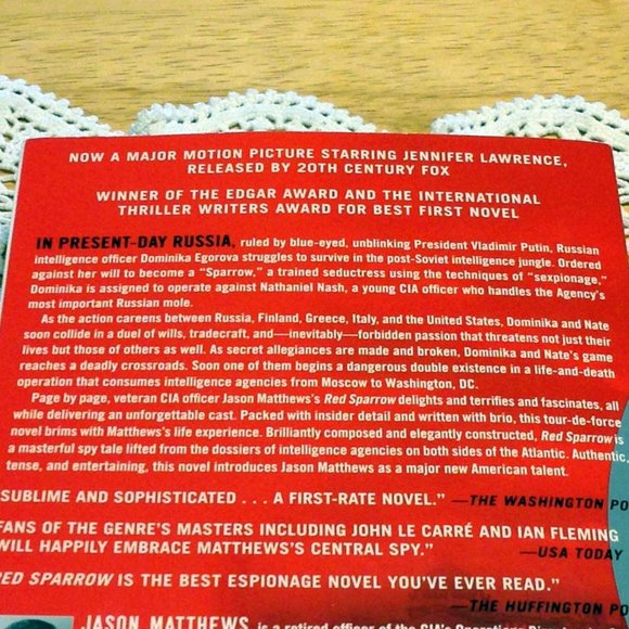 3 for $10 book sale! Thriller - Red Sparrow, Jason Matthews suspense - Picture 3 of 6